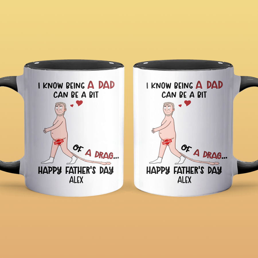 Being A Dad - Personalized Accent Mug