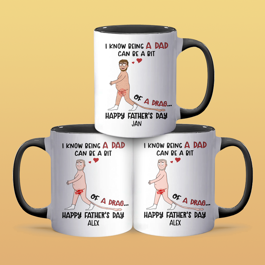 Being A Dad - Personalized Accent Mug