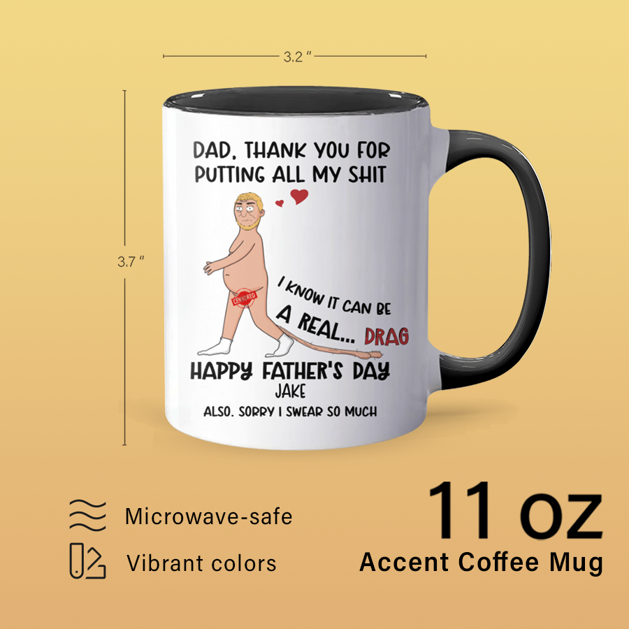 Putting Up With All My II - Personalized Accent Mug