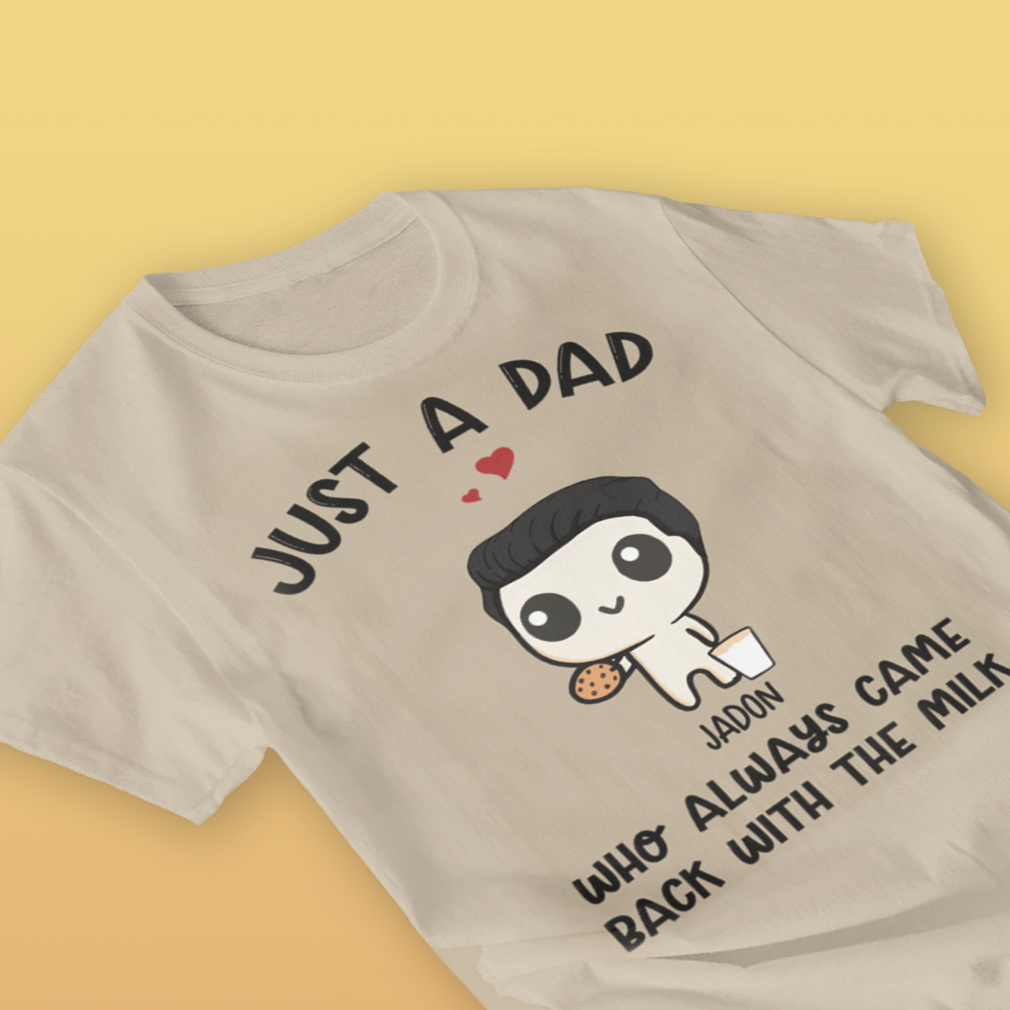 Just A Dad - Personalized Heavy Cotton T-Shirt