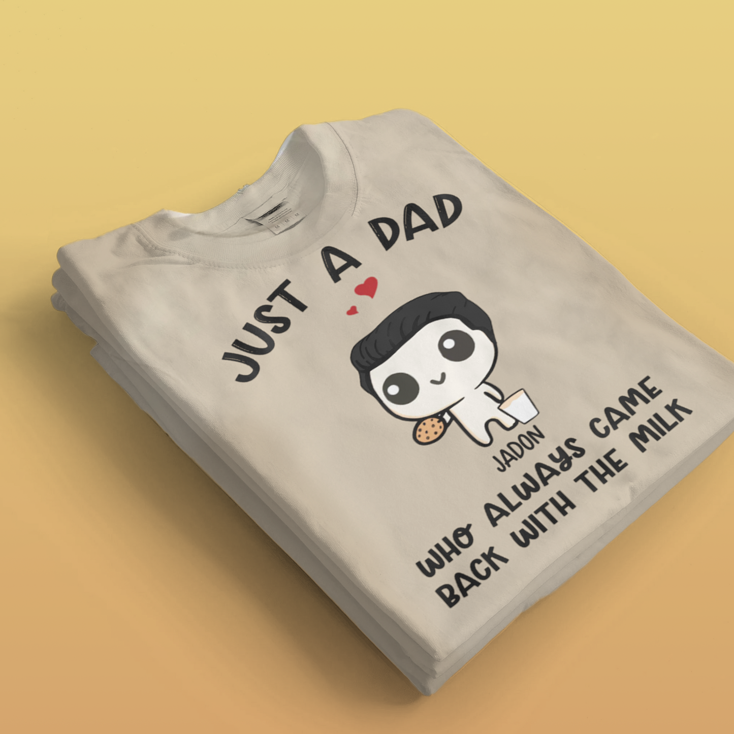 Just A Dad - Personalized Heavy Cotton T-Shirt