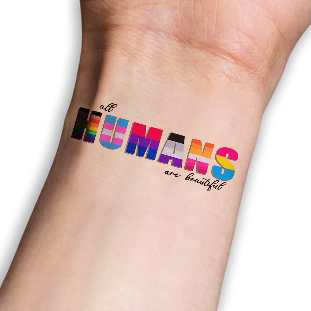 All Humans Pride Month Temporary Tattoo