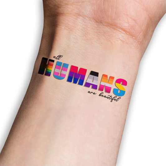 All Humans Pride Month Temporary Tattoo