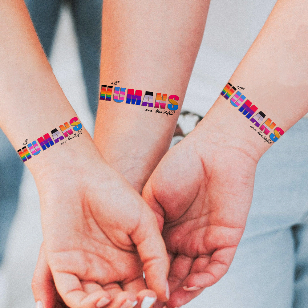 All Humans Pride Month Temporary Tattoo