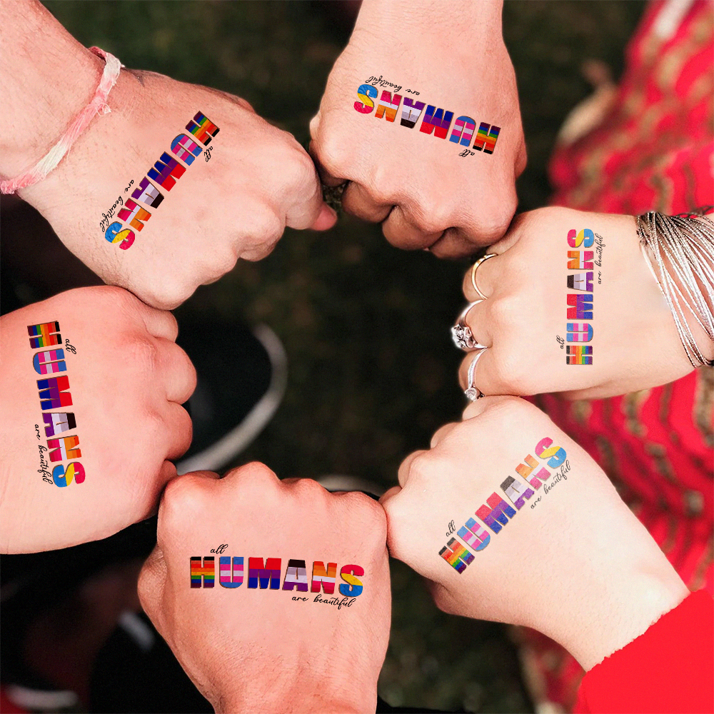 All Humans Pride Month Temporary Tattoo