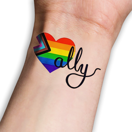 Ally Pride Month Temporary Tattoo