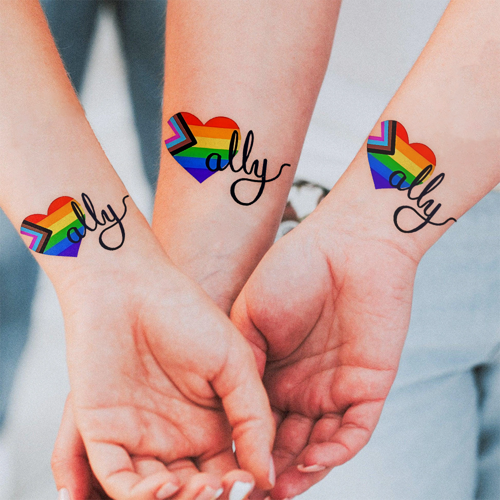 Ally Pride Month Temporary Tattoo