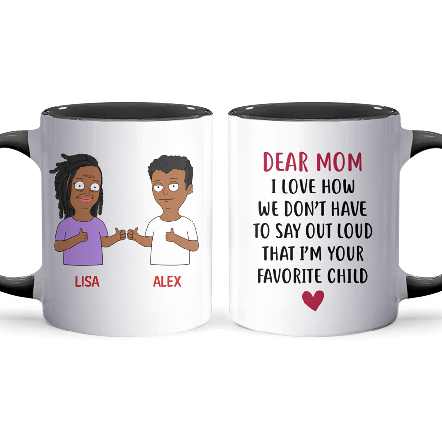 Dear Mom - Accent Coffee Mug