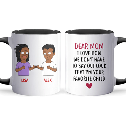 Dear Mom - Accent Coffee Mug