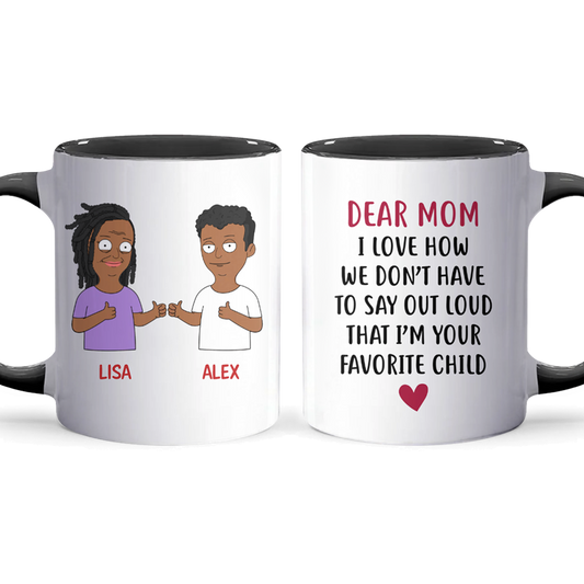 Dear Mom - Accent Coffee Mug