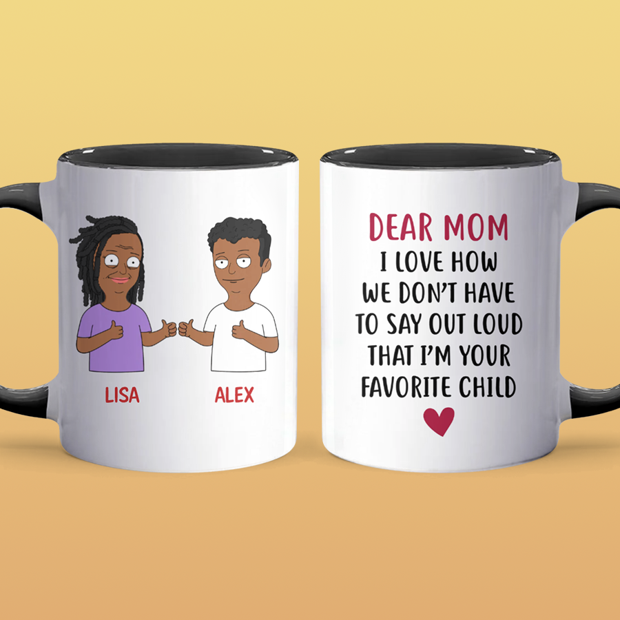 Dear Mom - Accent Coffee Mug