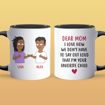 Dear Mom - Accent Coffee Mug