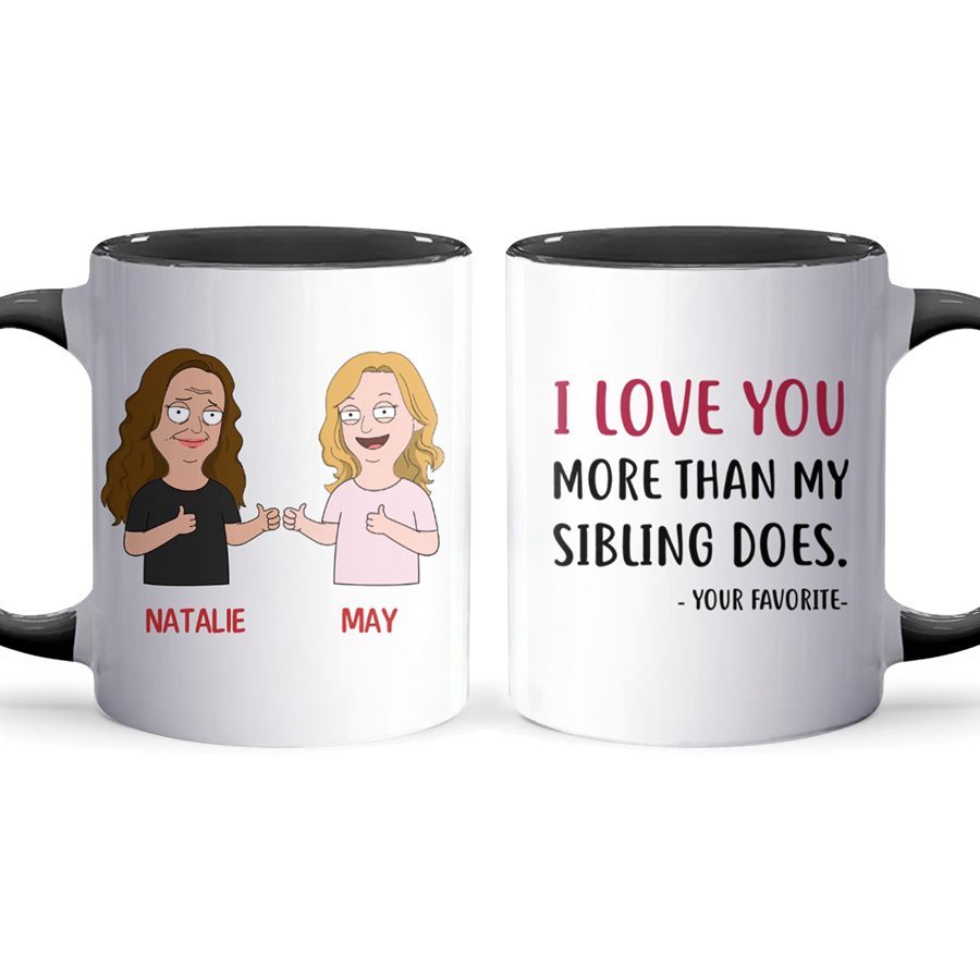 I Love You - Accent Coffee Mug