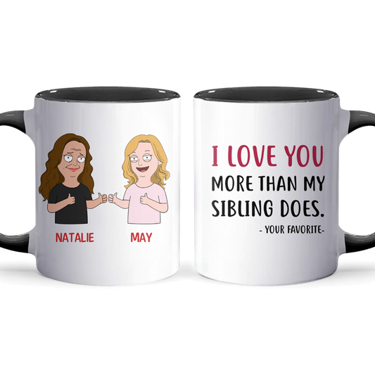 I Love You - Accent Coffee Mug