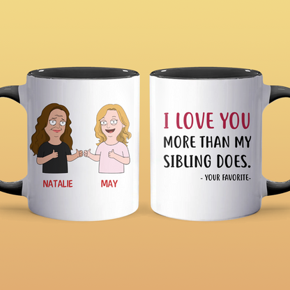 I Love You - Accent Coffee Mug