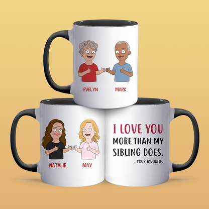 I Love You - Accent Coffee Mug