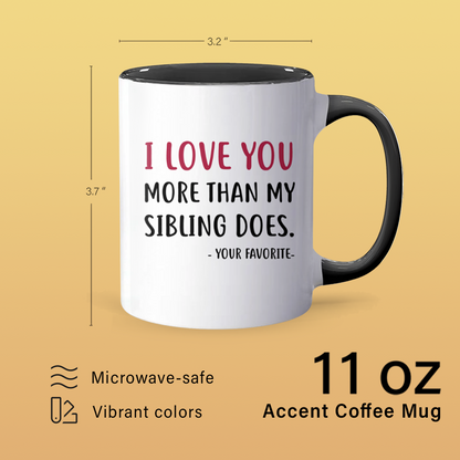 I Love You - Accent Coffee Mug