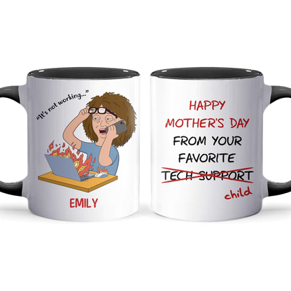 Favorite Tech Support - Accent Coffee Mug