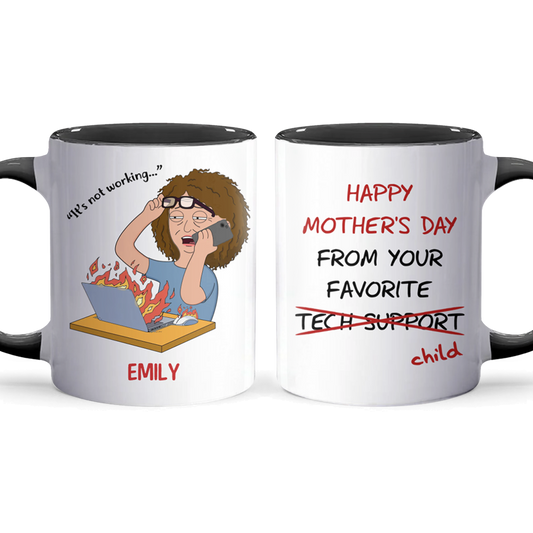 Favorite Tech Support - Accent Coffee Mug