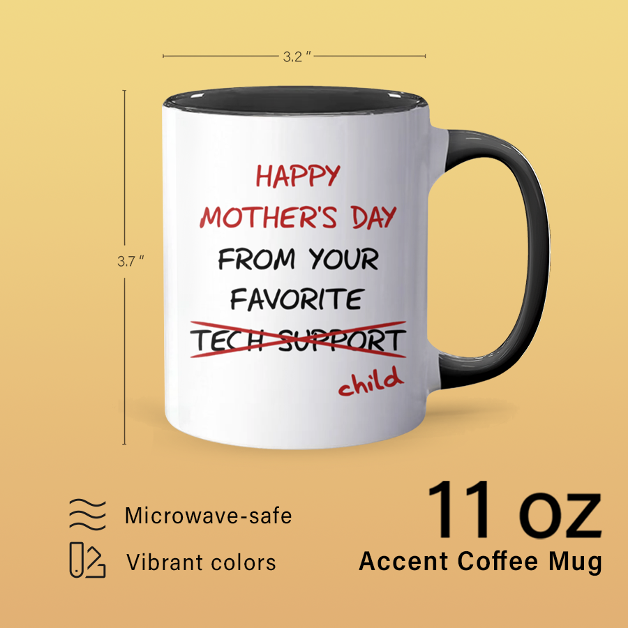 Favorite Tech Support - Accent Coffee Mug