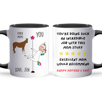 Excellent Mom - Accent Coffee Mug