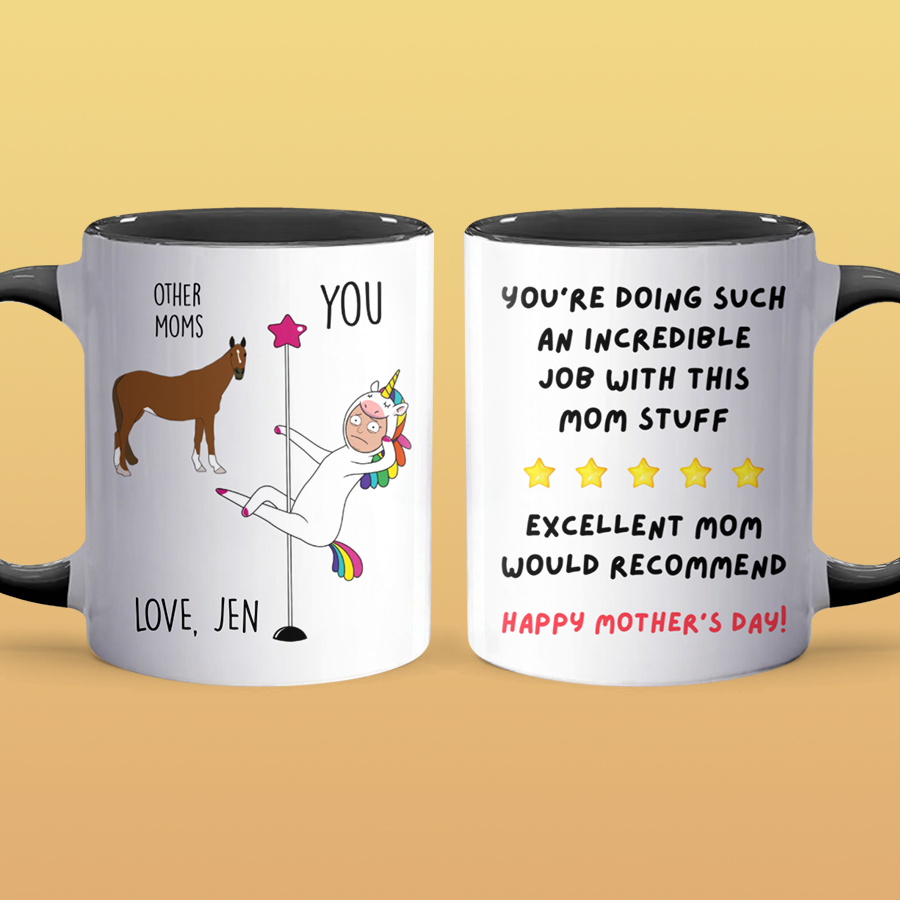 Excellent Mom - Accent Coffee Mug