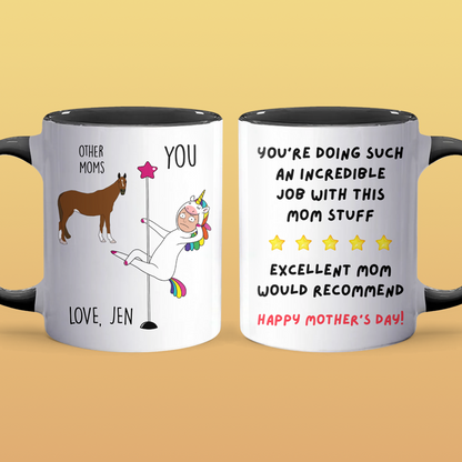 Excellent Mom - Accent Coffee Mug