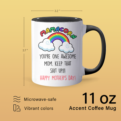 Awesome Mom - Accent Coffee Mug