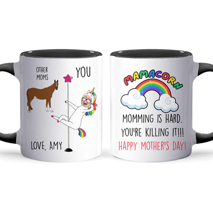 Momming Is Hard - Accent Coffee Mug