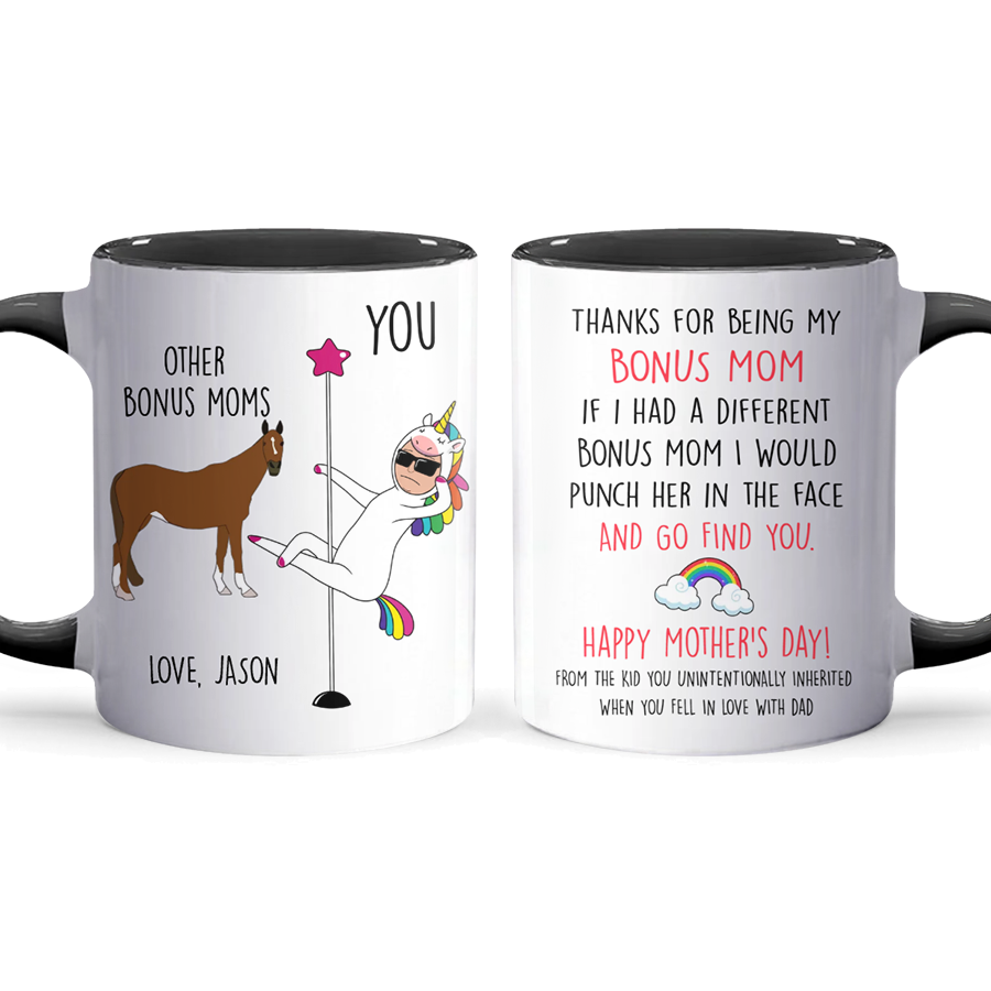 Bonus Mom - Accent Coffee Mug