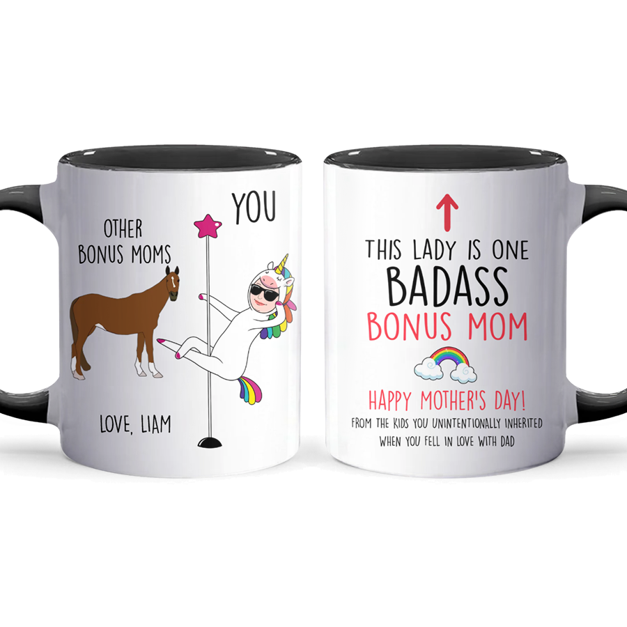 Badass Mom - Accent Coffee Mug