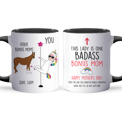 Badass Mom - Accent Coffee Mug