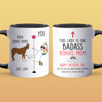 Badass Mom - Accent Coffee Mug