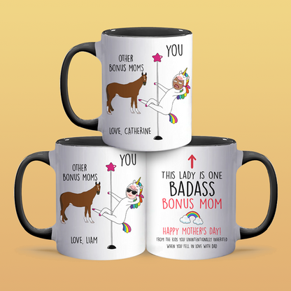 Badass Mom - Accent Coffee Mug