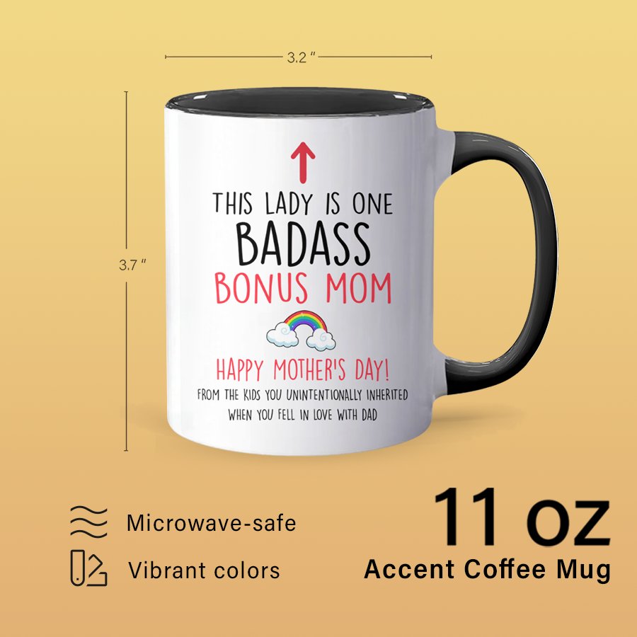 Badass Mom - Accent Coffee Mug