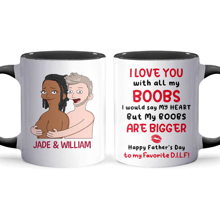 I Love You - Accent Coffee Mug