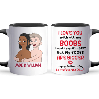 I Love You - Accent Coffee Mug