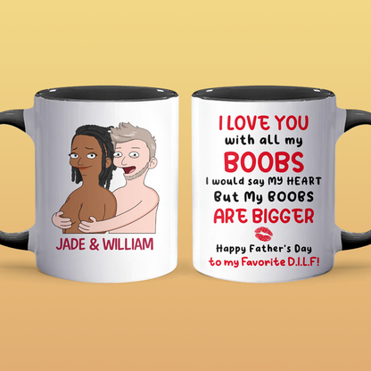 I Love You - Accent Coffee Mug