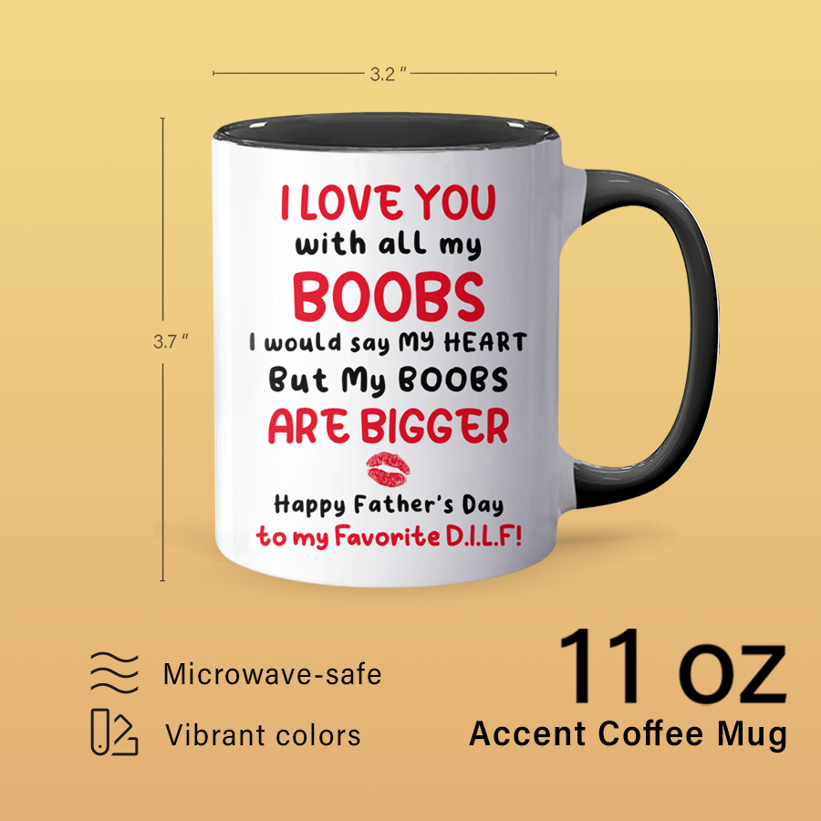 I Love You - Accent Coffee Mug