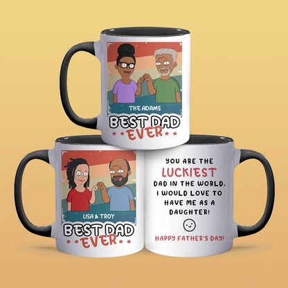 Luckiest Dad - Accent Coffee Mug