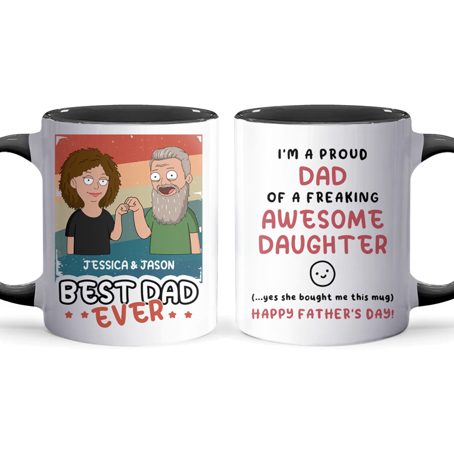 Awesome Daughter  - Accent Coffee Mug