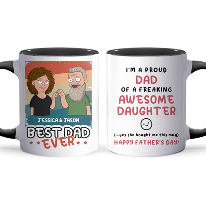 Awesome Daughter  - Accent Coffee Mug