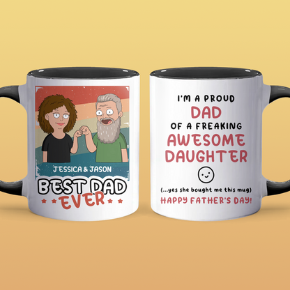 Awesome Daughter  - Accent Coffee Mug