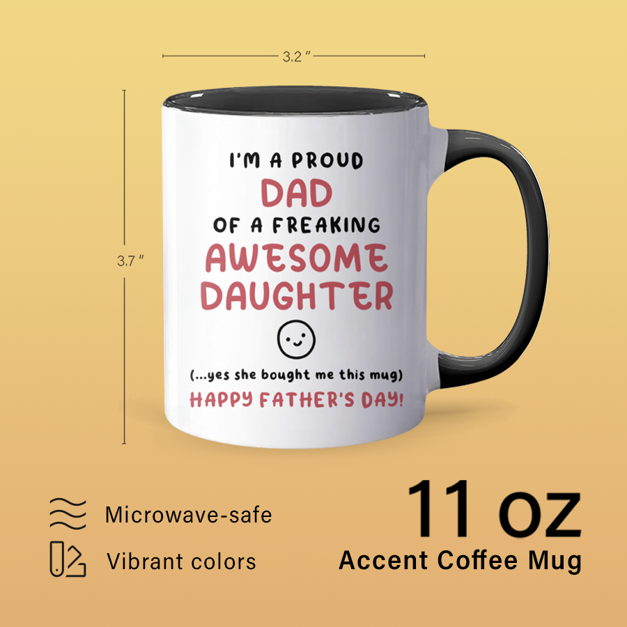 Awesome Daughter  - Accent Coffee Mug