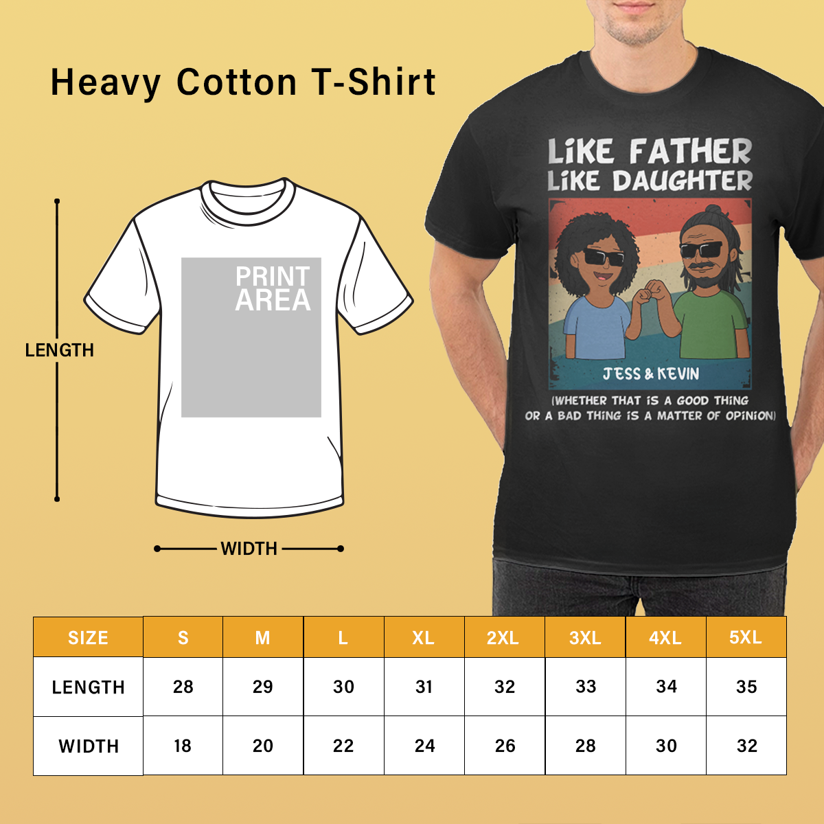 Like Father - Heavy Cotton T-Shirt