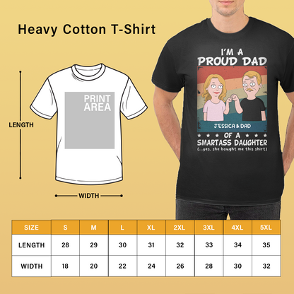 Smartass Daughter - Heavy Cotton T-Shirt