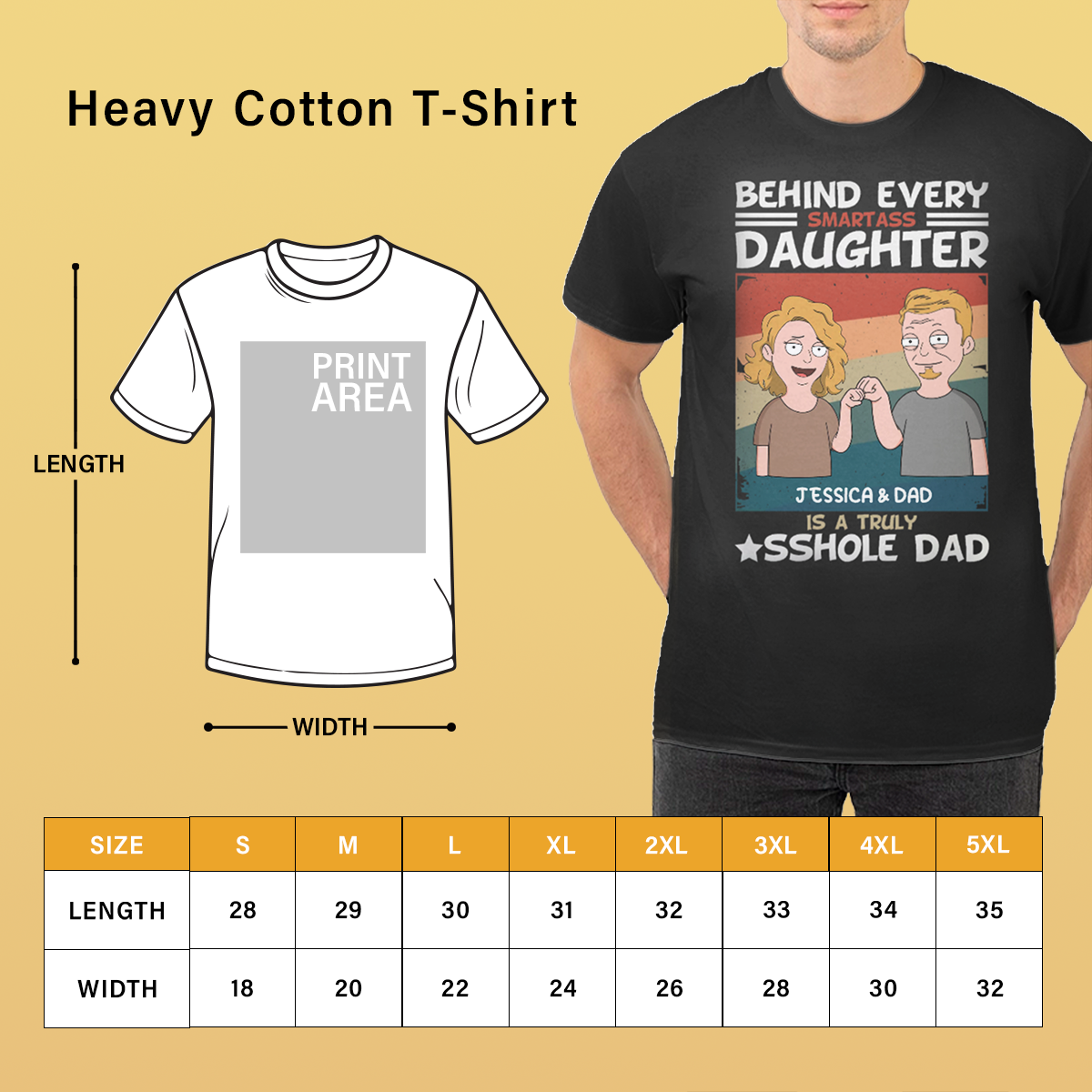 Smartass Daughter - Heavy Cotton T-Shirt