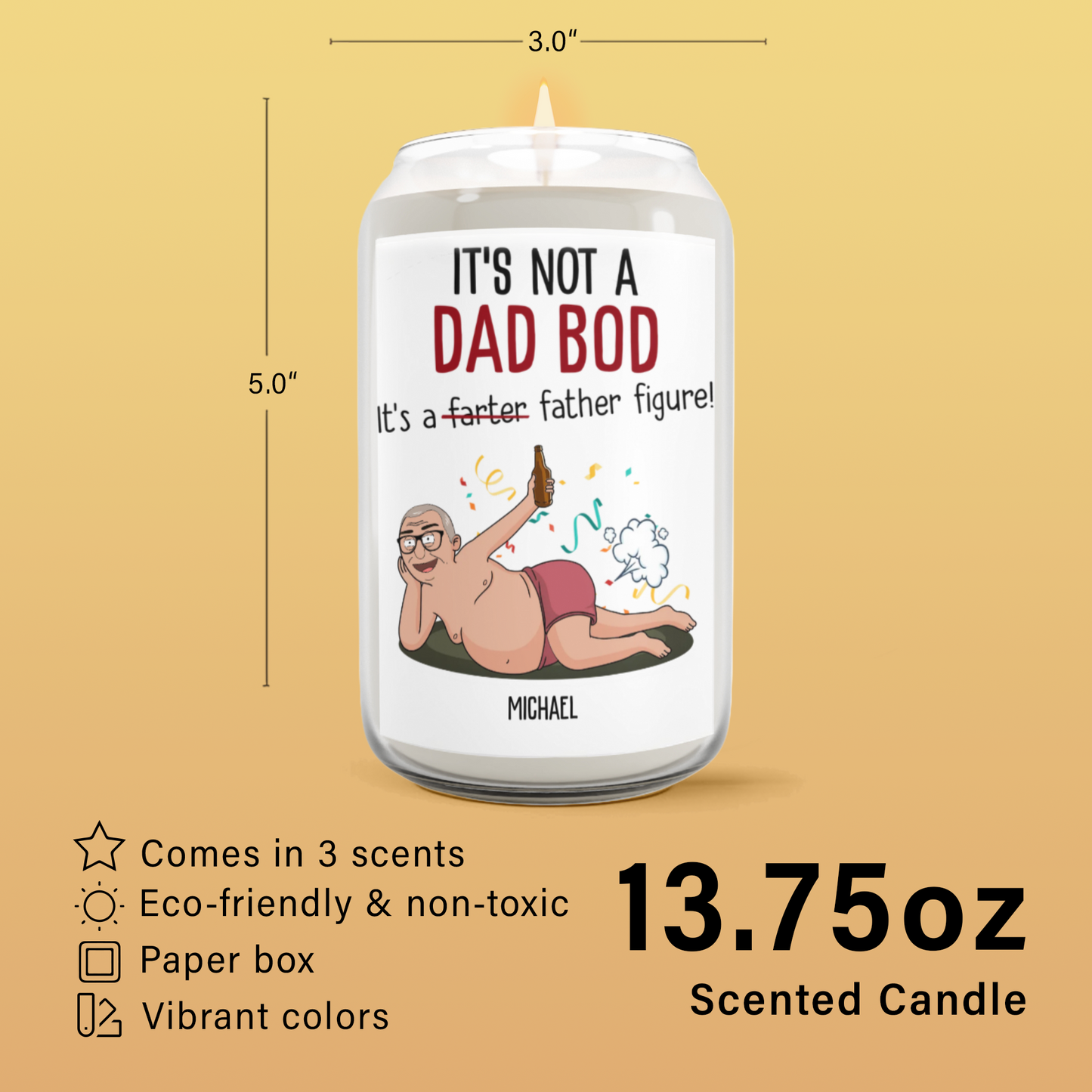 Not A Dad Bod - Premium Eco-friendly Scented Candle