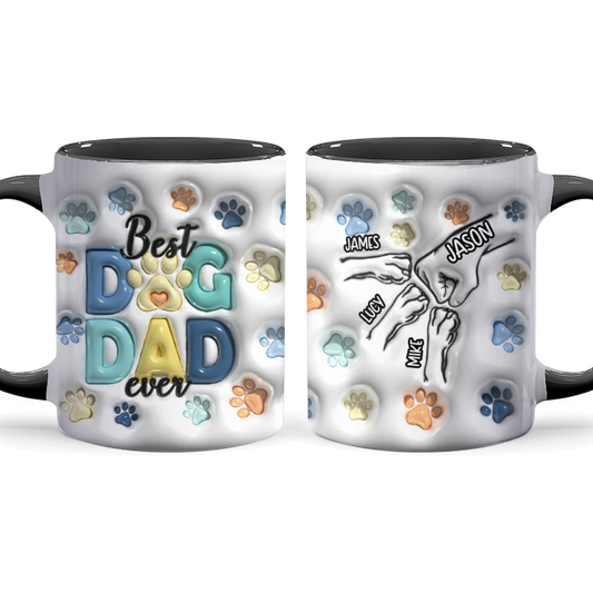 Best Dog Dad - Personalized Accent Mug