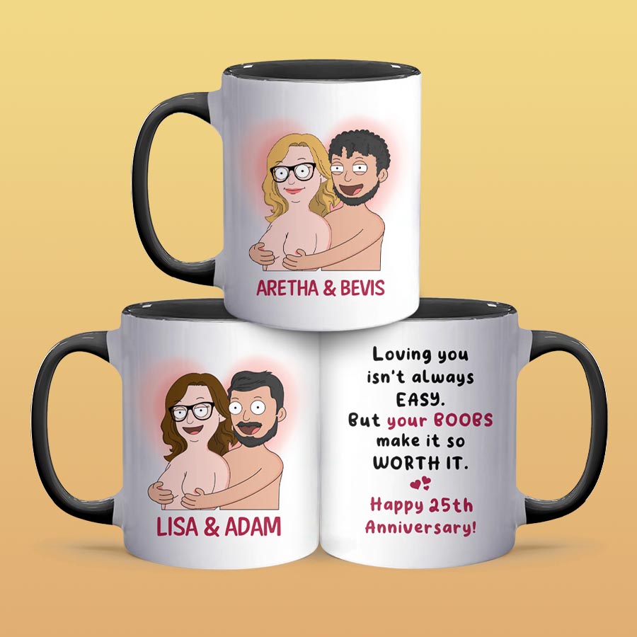 But Your Boobs Make - Personalized Accent Mug